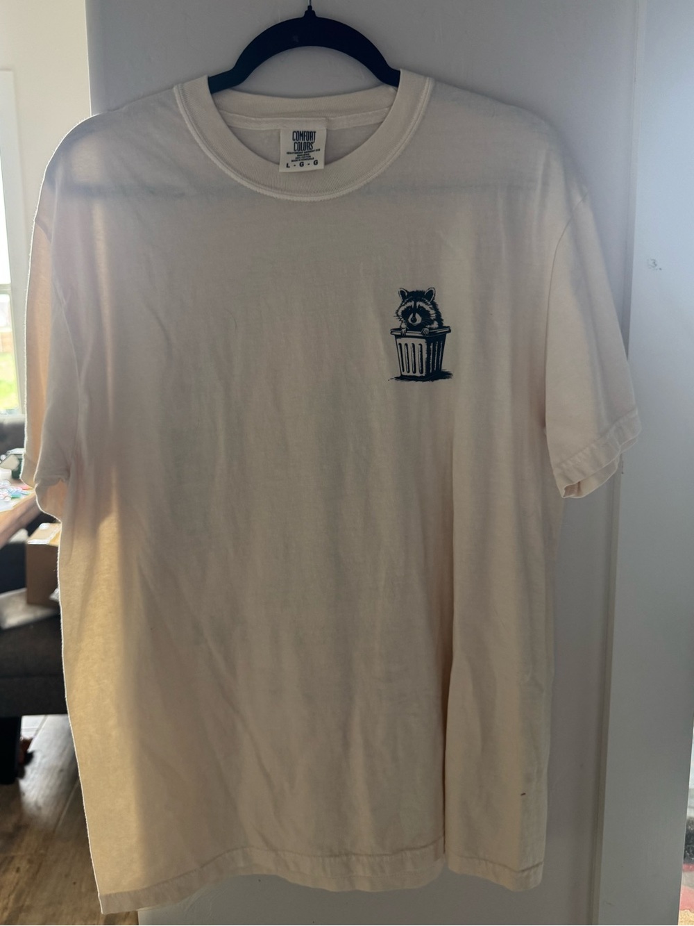 Comfort Colors Cream Short-Sleeve Tee with Small Chest Graphic